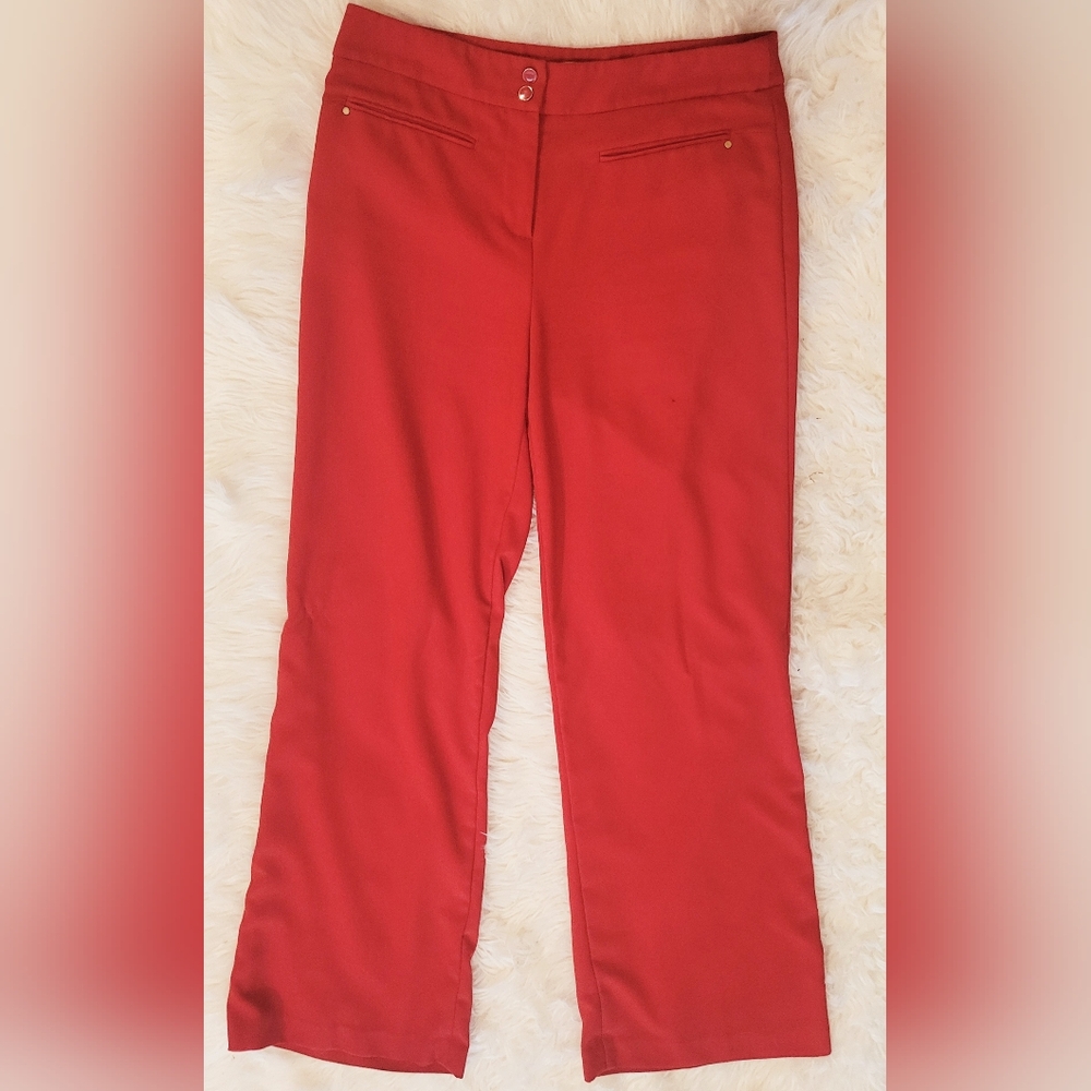 Anthropologie Leifsdottir Red  Dress Pants Sz 8